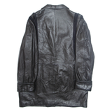 Mens Jacket Black Faux Leather XL