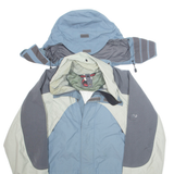 MAMMUT Mens Rain Jacket Blue Hooded L