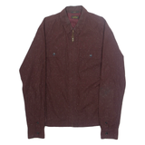 ALL SAINTS Mens Jacket Maroon Spotted S