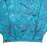 WINTER PORTSIN Mens Pullover Coat Blue Crazy Pattern L