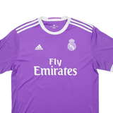 ADIDAS Real Madrid Vadais 18 Mens Football Shirt T-Shirt Purple XL