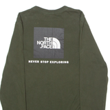 THE NORTH FACE Mens T-Shirt Green Long Sleeve Crew Neck S