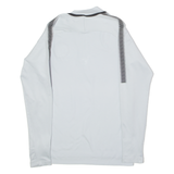 NIKE Paris St Germain Training Mens Football Shirt Jersey Grey 1/4 Zip S