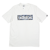 ADIDAS Mens T-Shirt White Crew Neck M
