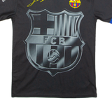 FC Barcelona Messi #10 Fan Mens Football Shirt Jersey Black V-Neck S