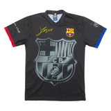 FC Barcelona Messi #10 Fan Mens Football Shirt Jersey Black V-Neck S