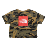 THE NORTH FACE Camoflauge Womens T-Shirt Green Crew Neck XS