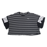 PUMA Striped Cropped Womens T-Shirt Black M
