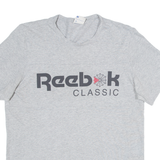 REEBOK Mens T-Shirt Grey M