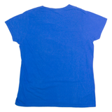 GILDAN French July Birthday Womens T-Shirt Blue Crew Neck L