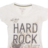 HARD ROCK CAFE Cayman Islands Womens T-Shirt Cream Crew Neck XS