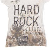HARD ROCK CAFE Cayman Islands Womens T-Shirt Cream Crew Neck XS