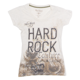 HARD ROCK CAFE Cayman Islands Womens T-Shirt Cream Crew Neck XS