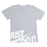 NIKE Just Do It Athletic Cut Mens T-Shirt Grey Crew Neck S
