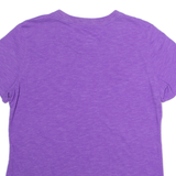 NIKE Womens T-Shirt Purple Crew Neck S
