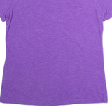 NIKE Womens T-Shirt Purple Crew Neck S