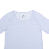 NIKE Womens T-Shirt Blue Crew Neck S