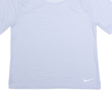 NIKE Womens T-Shirt Blue Crew Neck S