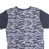NIKE Athletic Cut Camo Back Mens T-Shirt Black Crew Neck M