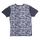 NIKE Athletic Cut Camo Back Mens T-Shirt Black Crew Neck M