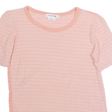 LACOSTE Womens T-Shirt Pink Crew Neck UK 6