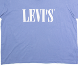 LEVI'S Womens T-Shirt Blue Crew Neck XL