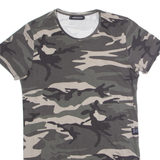 ASHES TO DUST Camouflage Mens T-Shirt Green Crew Neck S