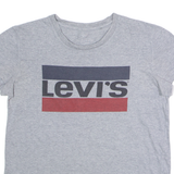 LEVI'S Mens T-Shirt Grey Crew Neck S