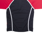 GILBERTS Striped Rugby Mens Jersey Red Button Neck M