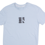 CALVIN KLEIN JEANS Mens T-Shirt Blue Crew Neck S