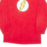 DC COMICS Flash Mens T-Shirt Red Long Sleeve Crew Neck L
