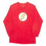 DC COMICS Flash Mens T-Shirt Red Long Sleeve Crew Neck L