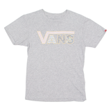 VANS Mens T-Shirt Grey Crew Neck XS