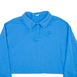 PUMA Cropped Womens Sweatshirt Blue Collared L