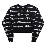CHAMPION Cropped Womens Sweatshirt Black S