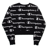 CHAMPION Cropped Womens Sweatshirt Black S