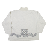 TORERO Tribal Womens Sweatshirt Grey 1/4 Zip M
