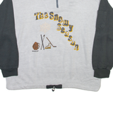 EXPLORATION TEAM The Snowy Season Mens Sweatshirt Grey 1/4 Zip S