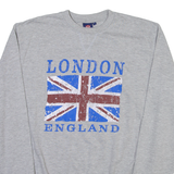 GREAT BRITAIN London Mens Sweatshirt Grey L