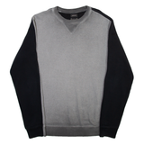 DIESEL Distressed Look Mens Sweatshirt Grey L