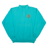 SWITCHER Swiss Mens Sweatshirt Blue Collared 90s L
