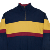 HESS NATUR Mens Sweatshirt Blue 1/4 Zip L