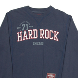 HARD ROCK CAFE Chicago Mens Sweatshirt Blue S