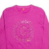 GUESS Womens Sweatshirt Purple M