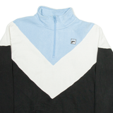 FILA Mens Sweatshirt Black 1/4 Zip S