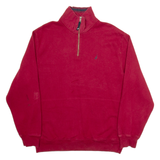 NAUTICA Mens Sweatshirt Maroon 1/4 Zip XL