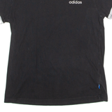 ADIDAS ORIGINALS Womens T-Shirt Black Crew Neck UK 8