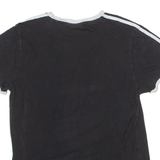 ADIDAS ORIGINALS Womens T-Shirt Black Crew Neck UK 8