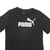 PUMA Womens T-Shirt Black Roll Neck UK 10