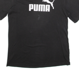 PUMA Womens T-Shirt Black Roll Neck UK 10